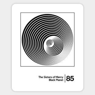 Black Planet / Minimal Style Graphic Artwork Design Sticker